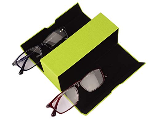 Estuche doble práctico para gafas "Duo Cosy" para 2 gafas con imán, resistente y elegante