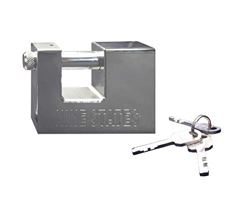 EUROXANTY® Candado Rectangular de Acero Inoxidable | Alta Resistencia | Anti-Corte | Acero Endurecido | Alta Seguridad | Llave Reversible | 90 MM EUROXANTY® Candado Rectangular de Acero Inoxidable | Alta Resistencia | Anti-Corte | Acero Endurecido | Alta Seguridad | Llave Reversible | 90 MM