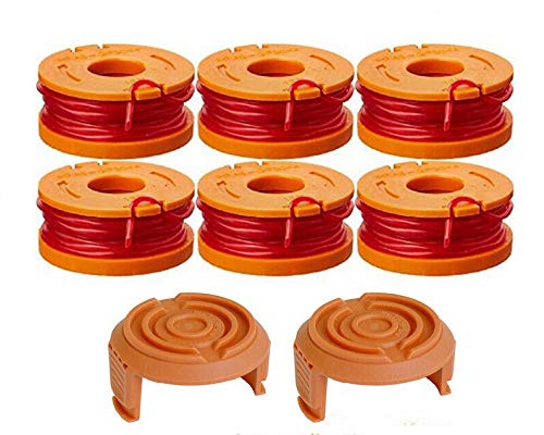 FEXEVON WA0004.1 - Hilo para desbrozadora WORX de 20 V, 6 x 9 m de longitud, bobina de 1,5 mm de diámetro de hilo + 2 tapas para cortacésped Worx FEXEVON WA0004.1 - Hilo para desbrozadora WORX de 20 V, 6 x 9 m de longitud, bobina de 1,5 mm de diámetro de hilo + 2 tapas para cortacésped Worx