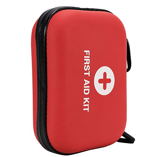 Fostoy Kit de Primeros Auxilios, Kit de Primeros Auxilios Mini de 120 Piezas Suministros Prácticos, Kit de Primeros Auxilios Resistente al Agua y Portátil Kit Fostoy Kit de Primeros Auxilios, Kit de Primeros Auxilios Mini de 120 Piezas Suministros Prácticos, Kit de Primeros Auxilios Resistente al Agua y Portátil Kit