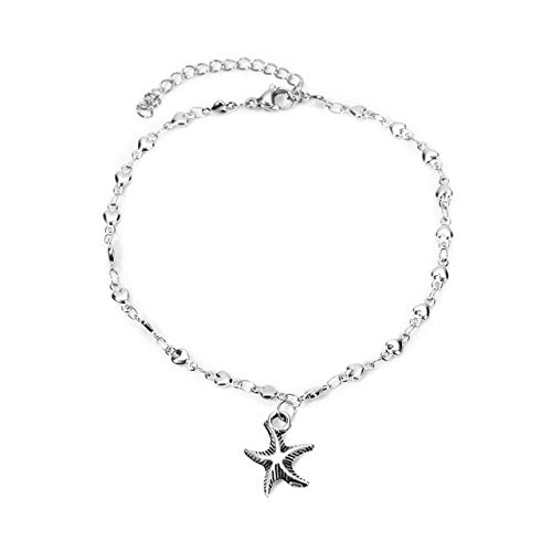 FSYX Cup Stainless Steel Anklet Bracelet Starfish Turtle Foot Bracelet Fashion Ladies Jewelry  09