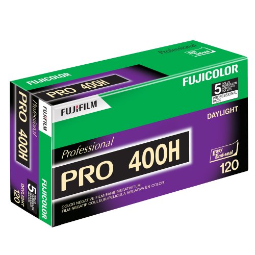 Fujifilm Pro 400H Fujicolor Pro 120 - Película negativo color 400H ISO 400, paquete de 5, multicolor
