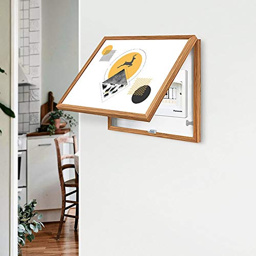 Gal Cuadro decorativo minimalista nórdico gris con medidor de luz decorativa de lujo personalizado Villa sala de estar, comedor, porche, pinturas abstractas (tamaño 70 x 50 cm)