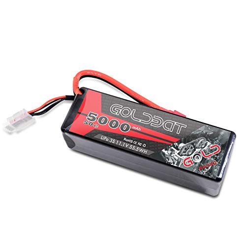 GOLDBAT Lipo Batería 5000mAh 11.1V 3S 50C RC Batería con enchufe Dean para Coche RC RC Crawler Avión RC Camión RC