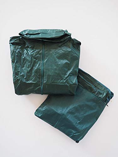 Green Bay Chubasquero Completo conformado por pantalón y Chaqueta Fabricados en poliéster y PVC · Ropa Impermeable en Color Verde, Ideal para Trabajos bajo la Lluvia.