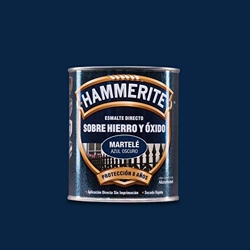 Hammerite Esmalte directo sobre hierro y óxido Martelé Azul Oscuro 750 ml
