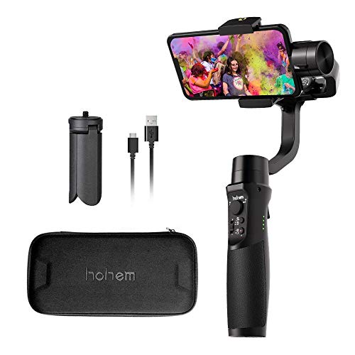 Hohem Smartphone Gimbal Stabilizer, iSteady Mobile Plus teléfono de Mano Flexible de 3 Ejes con Objeto de Seguimiento automático para iPhone XS/XR/X / 8/8 Plus, Samsung S10, S9, Nota 9/8, Huawei P3
