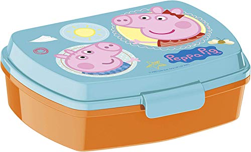 Javoli Fiambrera Peppa Pig con diseño de Peppa Pig – ideal para la pausa en la guardería y preescolar – Fiambrera con práctico cierre de clip Javoli Fiambrera Peppa Pig con diseño de Peppa Pig – ideal para la pausa en la guardería y preescolar – Fiambrera con práctico cierre de clip