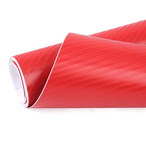 JOJOZZ 1m x 50cm Rojo 4d Fibra de Carbono Herramienta de la decoración Libre de la Burbuja del Vinilo del Coche de la película Etiqueta engomada del Coche de la película Modificado JOJOZZ 1m x 50cm Rojo 4d Fibra de Carbono Herramienta de la decoración Libre de la Burbuja del Vinilo del Coche de la película Etiqueta engomada del Coche de la película Modificado