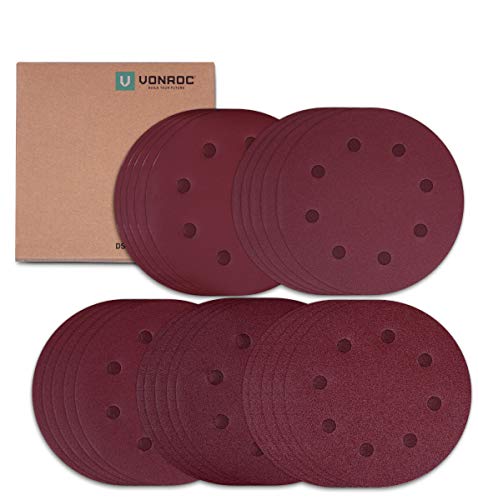 Juego de 25 papeles de lija universales VONROC para paredes y techos 180 mm con cinta adhesiva Juego de 25 papeles de lija universales VONROC para paredes y techos 180 mm con cinta adhesiva
