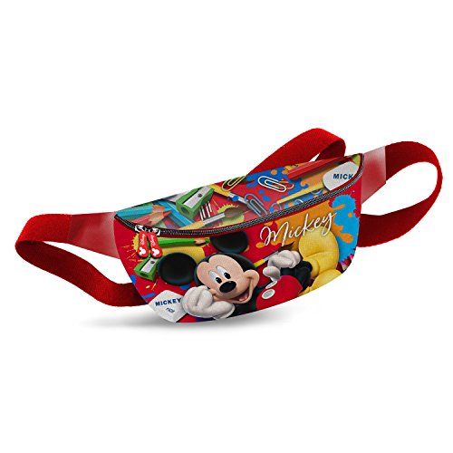 Karactermania Mickey Mouse Crayons Riñonera de Marcha, 30 cm, Rojo