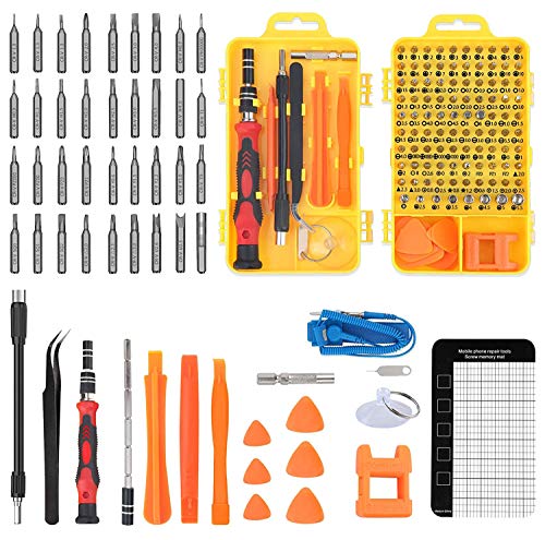 Kit de 117 en 1 Destornilladores Precisión Completo, Juego de Destornilladores de Precisión Profesional de Reparación para Móviles, Tablets, Gafas, Reloj, Cámara, Drones, Equipos Portátiles, etc