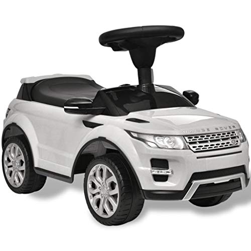 Land Rover 348 Niños Ride-on Coche con Música Blanco Juguetes y Juegos Juguetes Niños Vehículos de Equitación Push & Pedal Vehículos