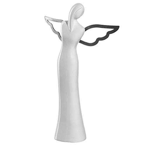 Leonardo Ornare - Figura decorativa, diseño de ángel, porcelana, dimensiones (largo x ancho x alto): 26 x 7,7 x 40 cm Leonardo Ornare - Figura decorativa, diseño de ángel, porcelana, dimensiones (largo x ancho x alto): 26 x 7,7 x 40 cm