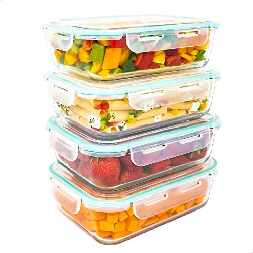LG Luxury & Grace Pack 4 Recipientes de Cristal 1500 ml. Cierre Hermético. Envases Contenedores Aptos para Microondas, Horno, Lavavajillas y Congelador. Sin BPA. LG Luxury & Grace Pack 4 Recipientes de Cristal 1500 ml. Cierre Hermético. Envases Contenedores Aptos para Microondas, Horno, Lavavajillas y Congelador. Sin BPA.