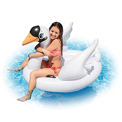 LHFLU-SP Ganso Inflable Swan Pool Float Ride Toy Natación Swan Ride-On Water Inflatable Pool Toy Mega Swan Island Float,Children