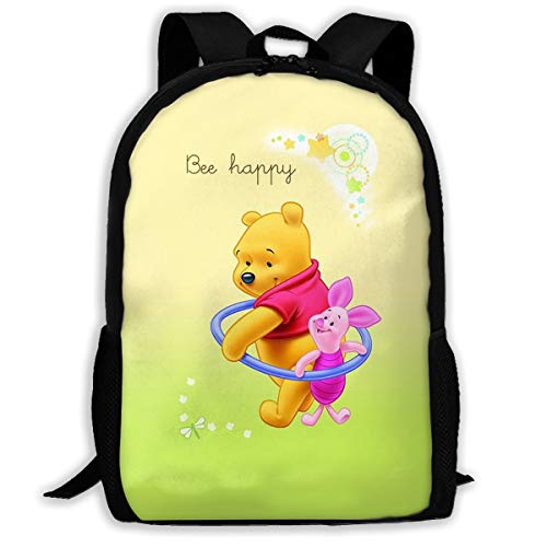 LIUYAN Custom Bee Happy Winnie The Pooh Mochila informal para la escuela, viaje
