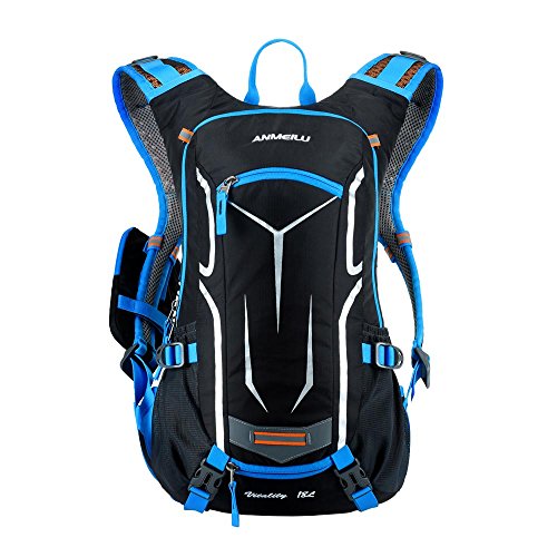 Lixada Mochila de Ciclismo Impermeable 18L Unisexo Respirable Ultraligero con Cubierta de Lluvia Mochila de Hombro Para Ciclismo Montañismo Viajes