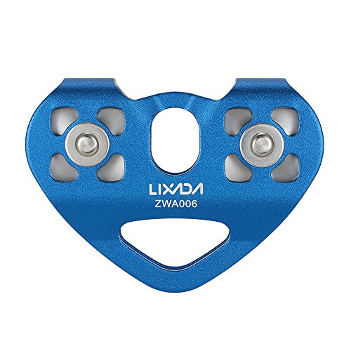 Lixada Polea Doble 30KN con Rodamiento Polea para Escalada Espeleología Cables de Acero Trabajos en Altura Rescate Lixada Polea Doble 30KN con Rodamiento Polea para Escalada Espeleología Cables de Acero Trabajos en Altura Rescate
