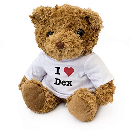 London Teddy Bears I Love Dex - Oso de peluche - Lindo suave - Regalo