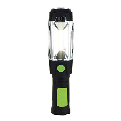 Luceco - Linterna LED recargable con batería USB, 3 vatios, color verde y negro