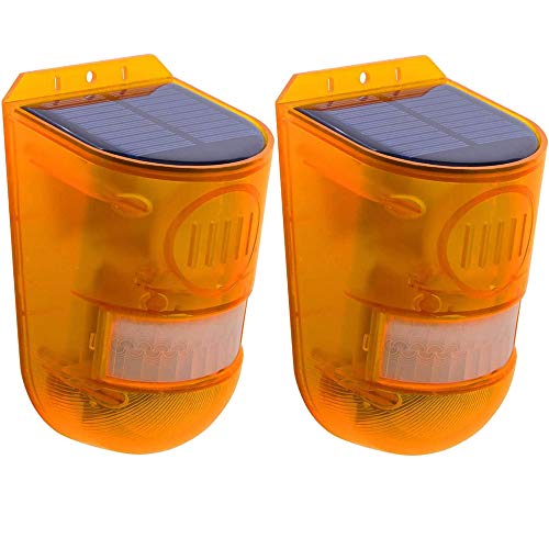 Luz estroboscópica solar, Winnes Iluminación exterior solar Detector de movimiento con luz LED Luces de advertencia audibles y visuales a prueba de agua Seguridad de sonido (2 piezas) Luz estroboscópica solar, Winnes Iluminación exterior solar Detector de movimiento con luz LED Luces de advertencia audibles y visuales a prueba de agua Seguridad de sonido (2 piezas)