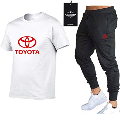 Martin Conjunto de Chándal de Dos Piezas para Toy-ot.a.s Adecuados Mangas Corto a Rayas + Pantalones Largo para Hombre y Mujer Z/Blanco/S Martin Conjunto de Chándal de Dos Piezas para Toy-ot.a.s Adecuados Mangas Corto a Rayas + Pantalones Largo para Hombre y Mujer Z/Blanco/S