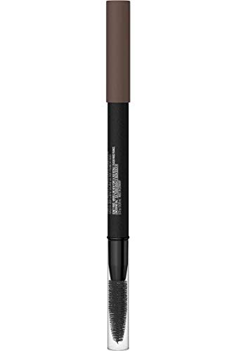 Maybelline New York, Lápiz de cejas Tattoo Brow 36H, Cejas rellenas y naturales, Larga duración, Resistente al agua, Tono 07 Deep Brown, 21 g