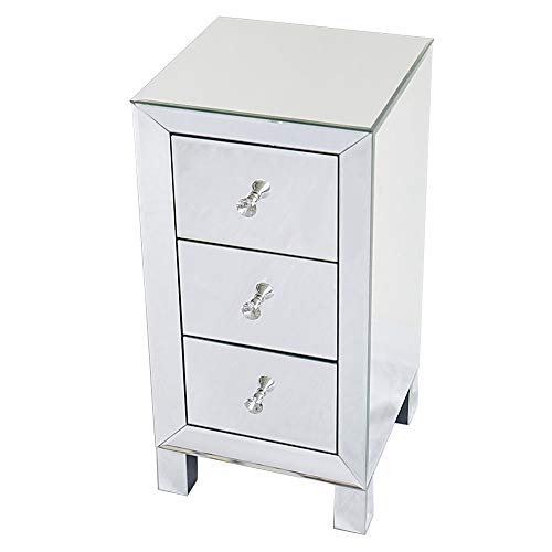 Mesita de noche blanca cómoda de 3 cajones con asas y corredores de metal, soporte único antiarco, muebles de oficina para dormitorio Mesita de noche blanca cómoda de 3 cajones con asas y corredores de metal, soporte único antiarco, muebles de oficina para dormitorio