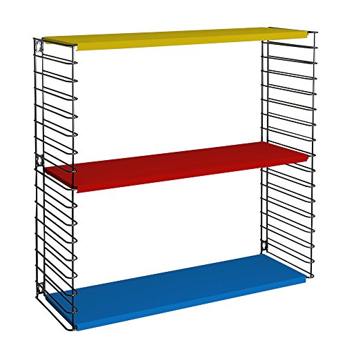 Metaltex - Estantería modular, metal, 3 estantes, 70 x 21 x 68 cm, tricolor