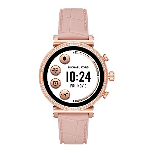 Michael Kors Reloj de bolsillo Digital para Mujer de Digital con Correa en Silicona MKT5068