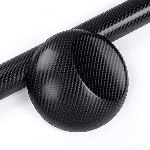 Minleer - Revestimiento adhesivo protector 4D de vinilo en fibra de carbono para coche (2 unidades). Impermeable, antiburbujos (152 x 30 cm), color negro