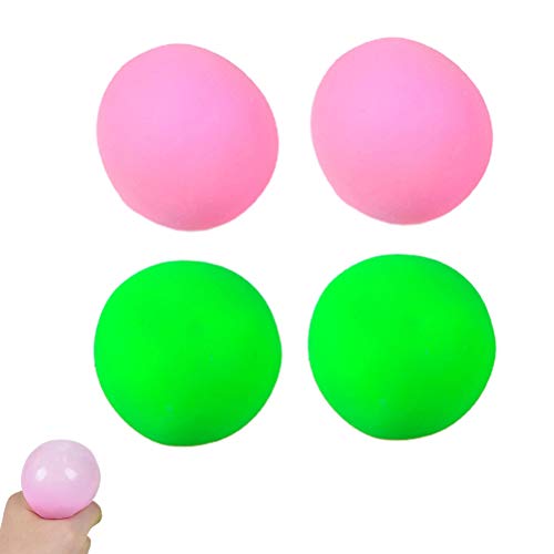 Mnsun Massageball, Softbälle Buntes Greifball Squeeze Bälle, 4 Stück Flummi Springball Hüpfball, Umweltschutz Dekompressionsspielzeugbälle für Kinder Erwachsene