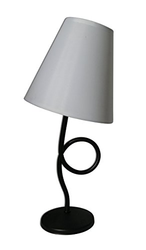 Naeve Leuchten Lámpara de mesa E14, 40 W, negro, 16 x 16 x 35 cm