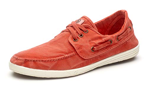 Natural World Eco – Zapatillas Náuticas Veganas 303E – Tela – para Hombres a la Moda – Estilo Fashion - Suela de Caucho 100% Natural