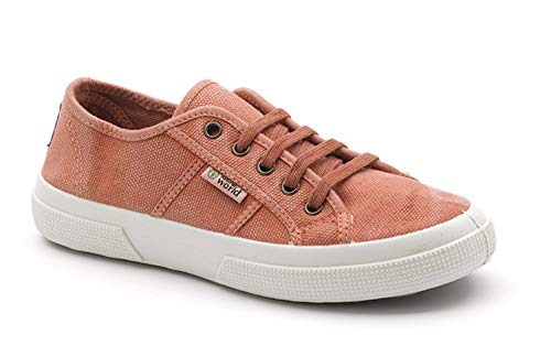 Natural World Eco – Zapatillas Veganas Basket Tintado 901 para Mujeres a la Moda de Tela – Estilo Fashion - Suela de Caucho 100% Natural