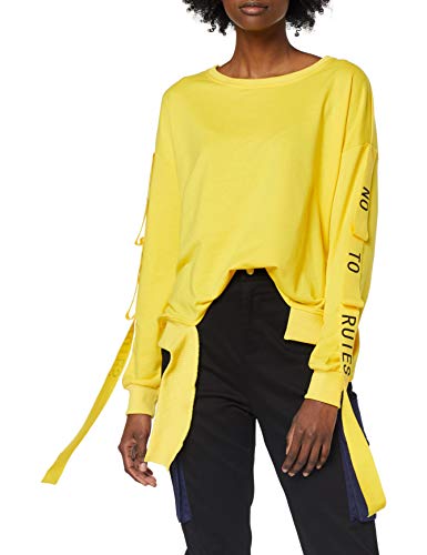 Neon Coco NO Rules Oversized Hoodie Sudadera, Amarillo (Yellow C18), 36 (Tamaño del Fabricante:M) para Mujer