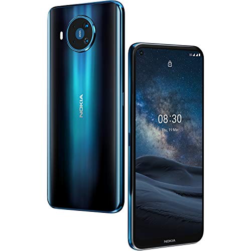 Nokia 8.3 -Smartphone 5G 6,81'' FHD+ (6GB RAM, 64 GB ROM, Cámara Cuádruple, 64MP+12MP +2MP+2MP , Batería 4500 mAh , Qualcomm Snapdrago 765G), Azul