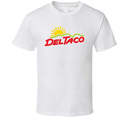 N/Y Del Taco - Camiseta con logo mexicano de comida rápida, color blanco Negro Negro ( XL