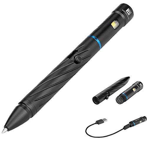 OLIGHT OPEN 2 Pen Light 120 lúmenes USB recargable LED EDC portátil Linterna Pen lámpara para inspección, trabajo, reparación, con caja de batería Tidusky,negro