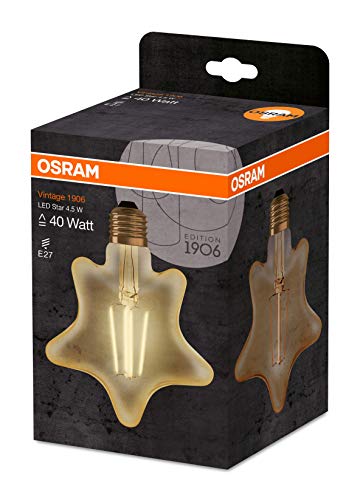 Osram lámpara LED, casquillo | Warm White, 2500 K, 4,50 W | Repuestos para bombilla de 40 W | Vintage 1906 LED