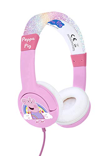 OTL Technologies Peppa Pig Rainbow - Auriculares con Cable para niños, Rosa