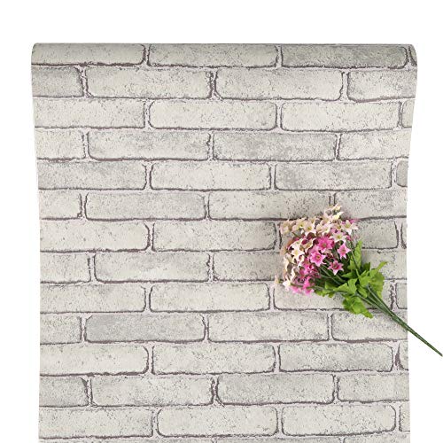 Papel Pintado Autoadhesivo Papel Pintado Gris Papel de Pared de Ladrillo Vintage Papel de Contacto Para Decorar Cocina Dormitorio Sala de Estar Papel Tapiz Extraíble Para Regalo de Navidad 44*1000cm Papel Pintado Autoadhesivo Papel Pintado Gris Papel de Pared de Ladrillo Vintage Papel de Contacto Para Decorar Cocina Dormitorio Sala de Estar Papel Tapiz Extraíble Para Regalo de Navidad 44*1000cm