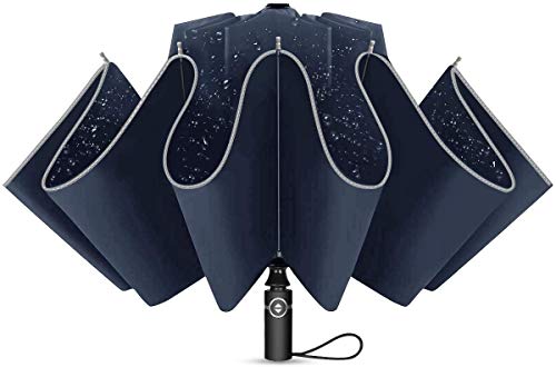 Paraguas Plegable con Apertura y Cierre Automático Compacto y Ligero a Prueba de Viento y Agua Anti UV Durable Paraguas de Viaje