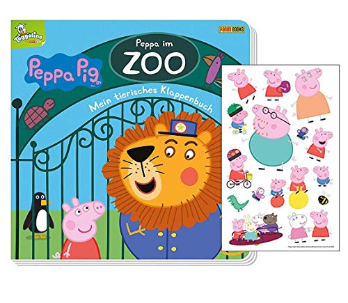 Peppa Pig: Peppa im Zoo – Libro de tapa + hoja de pegatinas de Peppa Pig
