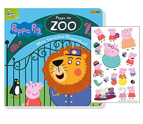 Peppa Pig: Peppa im Zoo – Libro de tapa + hoja de pegatinas de Peppa Pig Peppa Pig: Peppa im Zoo – Libro de tapa + hoja de pegatinas de Peppa Pig