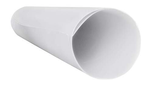 Placa de PVC duro de A + H Kunststoffe, de 2000 x 1000 mm, unilateral con protector de pantalla de 1 mm/2 mm, Blanco