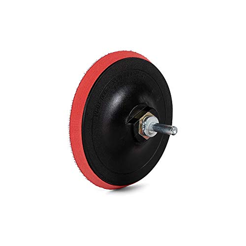 Plato de lijado, 1 unidad, diámetro de 125 mm, soporte M14, color rojo, incluye mandril de sujeción, para taladros y platos de papel de lija. Plato de lijado, 1 unidad, diámetro de 125 mm, soporte M14, color rojo, incluye mandril de sujeción, para taladros y platos de papel de lija.
