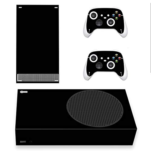 PlayVital Pegatina Completa para Xbox Series S Calcomanía Vinilo Adhesivo Cubierta de XB Series S Etiqueta Skin Decal Cover Pegatinas de la Piel para Xbox Series S Mando Consola(Negro)