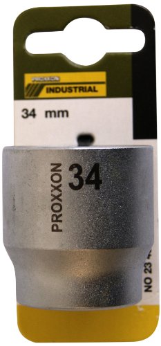 PROXXON 23 431 Vaso de 1/2", Tamaño 34mm, Longitud Total 19mm, multicolor